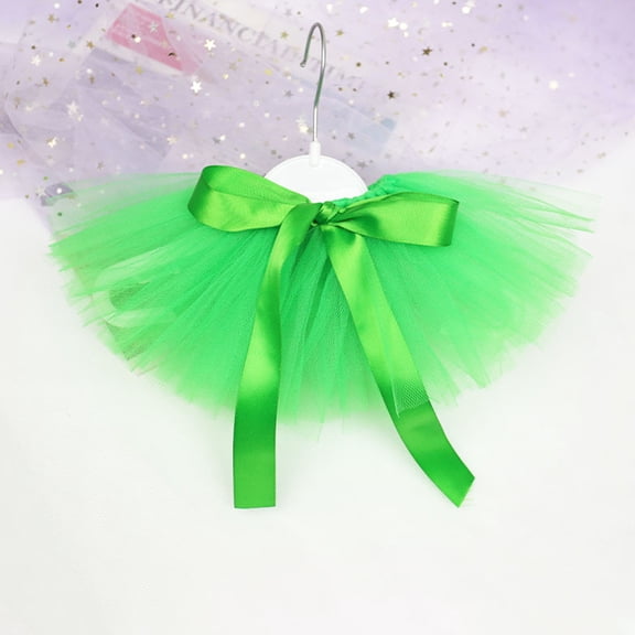 Milisten Fashion Gauze Design Dog Skirt Green 1Pcs 4.3x0.6x0.4In