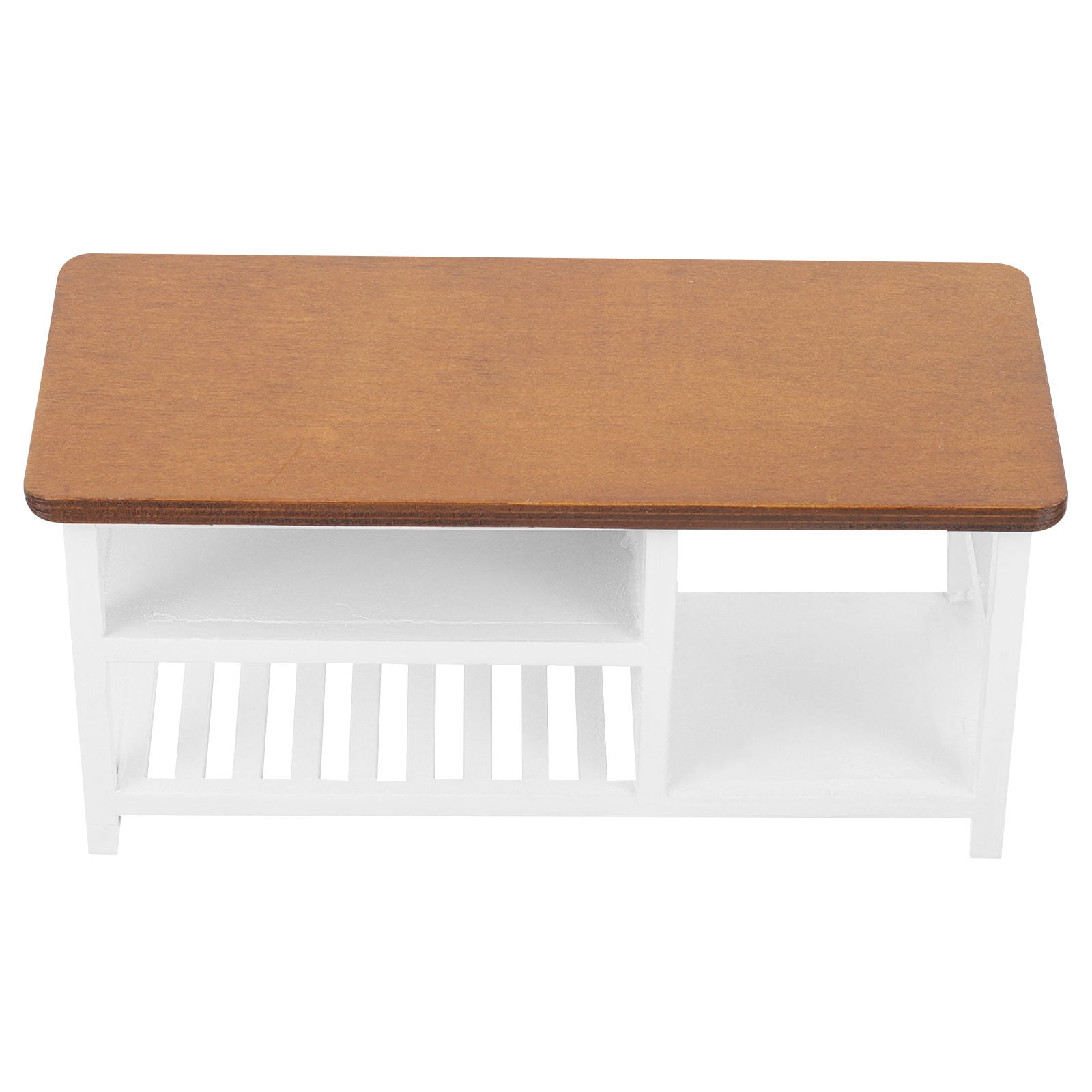 GAXIRE Miniature Furniture Mini Computer Desk Light Brown 1Pack 6.2x3 ...