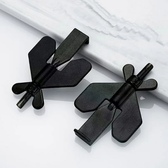 MLINS Door Locks Portable Door Blocker Hotel Door Lock Travel 8X5CM Black