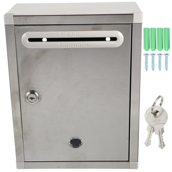 MLINS Double Comment Mailbox Wall Mounted Aluminum Door