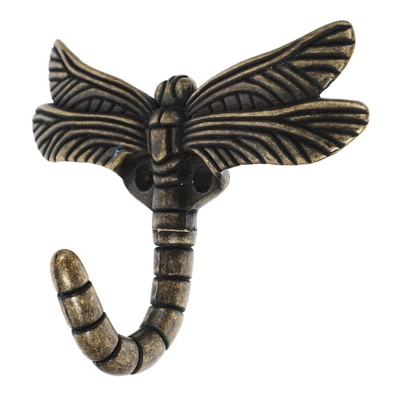 MLINS Dragonfly Hook for Home Use Decorative Zinc Alloy Wall Storage Hooks Dark Brown 2.5Inch