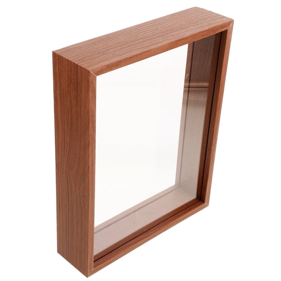 MLINS Dried Flowers Display Case Wooden Frame Floating Box 1 Set