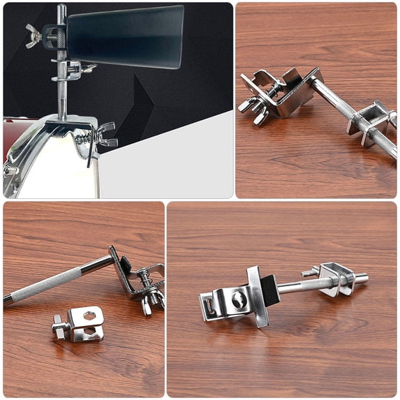 MLINS Drum Mounted Cowbell Holder Fine Workmanship Wear-resistant