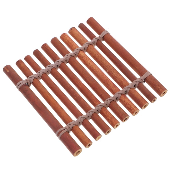 MLINS Dry Bubble Flute Bamboo Raft Micro Landscape 10.00X10.00X0.70CM Brown
