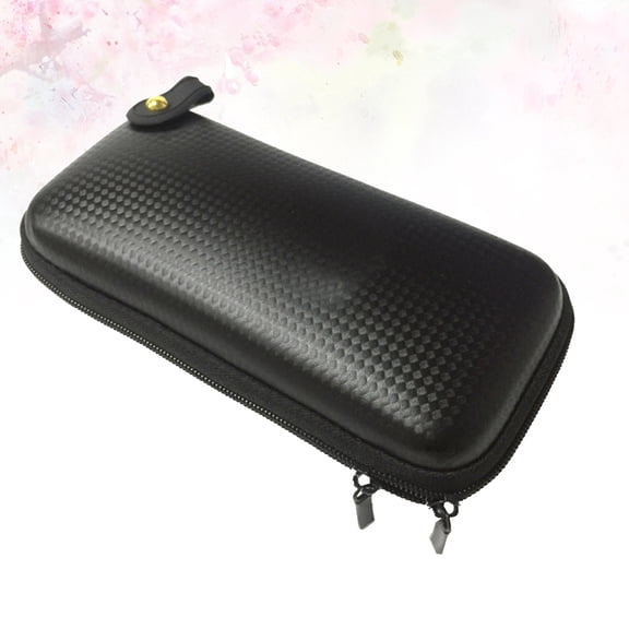 MLINS Durable EVA Headset Storage Box with Mesh Pockets for Travel and Outdoor Use Black Size 7.5 x 4.5 x 3.5 Inches