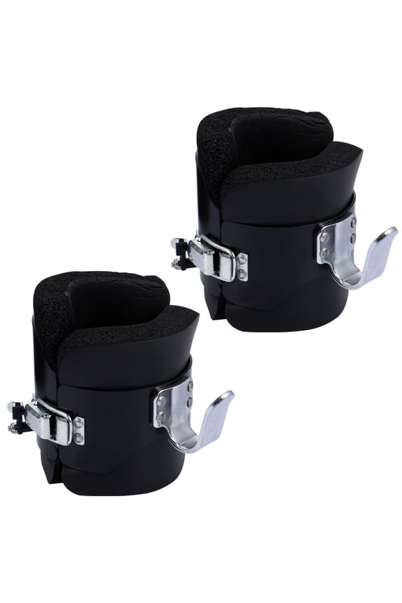 Black Durable Gravity Boots for Fitness Equipment with Padded Ankle Support and Strong Hooks