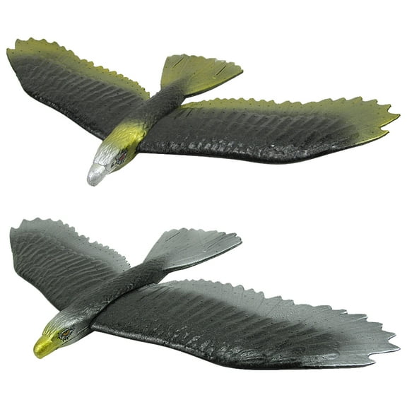 MLINS Eagle Shape Foam Glider Plane Toys for Kids Assorted of 2 Lightweight Flexible Design