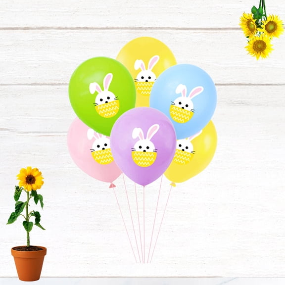 MLINS Easter Balloons Supplies with Creative Rabbit Design Made of Latex in Assorted Colors for Party Decoration 12 Inches