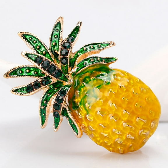 DINHEAROM Elegant Pineapple Shape Brooch for Women 1Pcs 1.7x1.1x0.2In