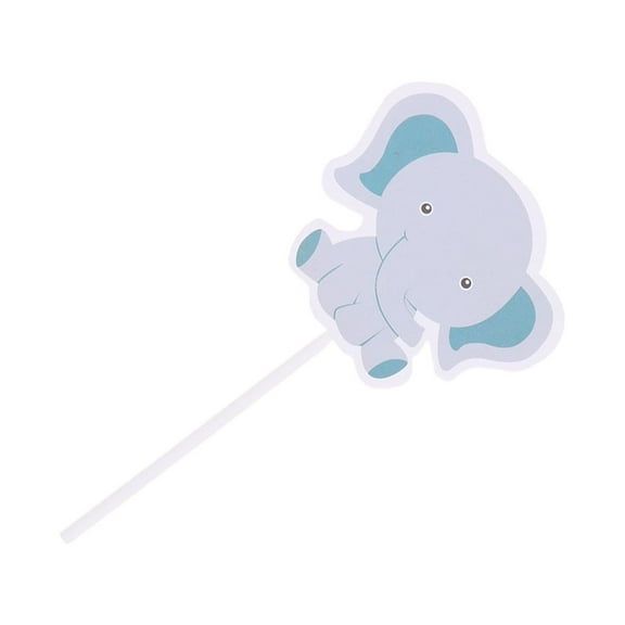 MLINS Elephant Shape Cake Toppers Creative Paper Decor for Birthday Parties and Photo Props Multi 48pcs