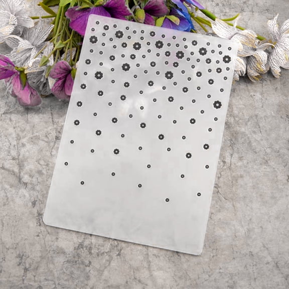 MLINS Embossed Plate DIY Stencil Template for Scrapbooking Album Decoration Assorted Color Plastic