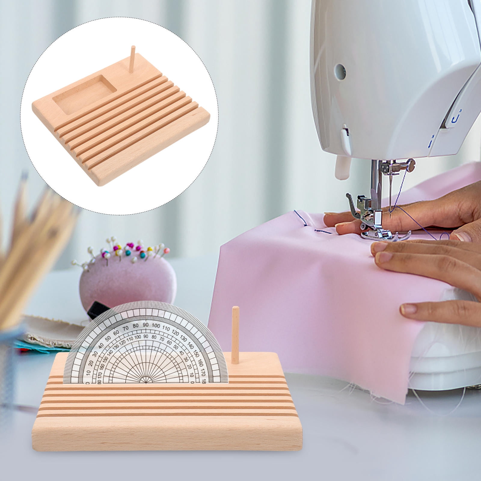 Spool Rulers MLINS Embroider Template Wool Holder Spool Holder Wooden Spool Ruler ...