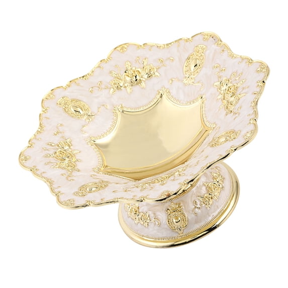 MLINS European Style Alloy Fruit Plate for Storing Dried Fruits Candies and Snacks