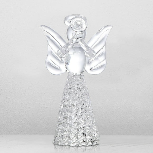 MLINS  European Style Candle Holder Glass Sculpture Angel Candlesticks Decor