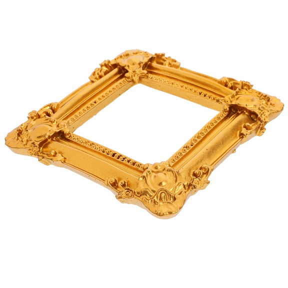MLINS European Style Ornate Picture Frame Gold Resin Photo Frame Square Wall Photo Display Decoration for Home Office Supplies