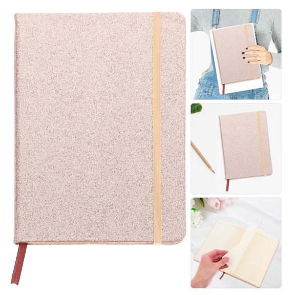 MLINS Everyday Notebook Hard-sided Glitter Journal with Bookmark Miss