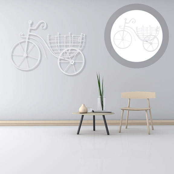 MLINS FRCOLOR Creative Bike Shaped Flowerpot Holder Wall Mounted Iron Art Flowerpot Rack