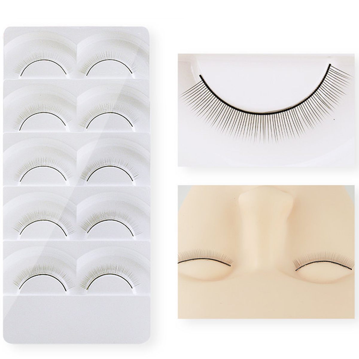False Lashes Model MLINS Fake Eyelashes Grafting Trainer Kit Display Model - Walmart.com
