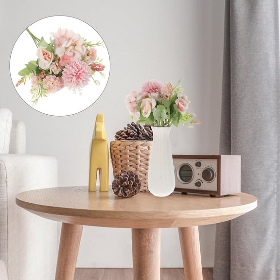 MLINS  Fake Rose Bouquet Petals Decorations Wedding Flowers Ornament Pink