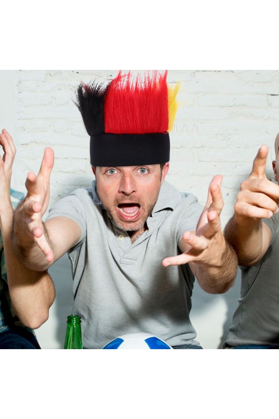 Fan Hat with Unique Black Yellow Red Design for Men Assorted Color Lightweight Comfortable