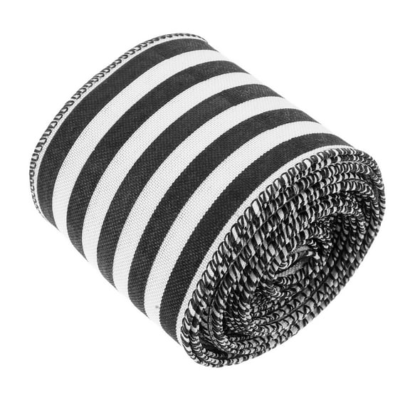 MLINS Farmhouse Ribbon Black And White Striped Ribbon Easy To Tie Ribbon For Diy Crafts And Decorations Ribbon With Wired Edge Floral Bouquets Ribbon