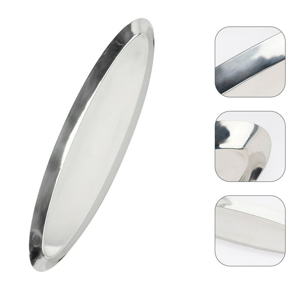 HEALEEP Stainless Steel Food Serving Dish For School 1Pcs 21.22x5.50x0.79in