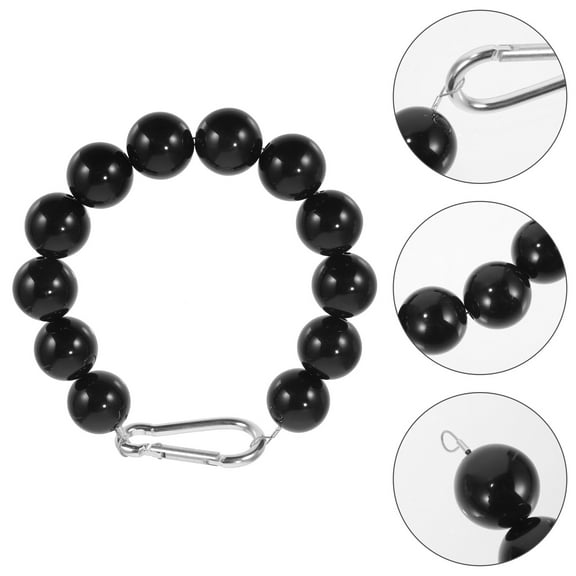 MLINS Flag Pole Rings Adjustable Flagpole Retaining Beads Fixing Poles Retainer Black
