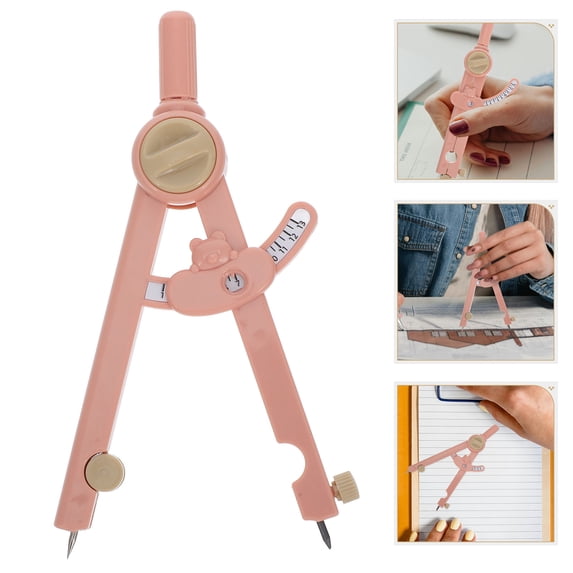 YUYUETIME Drafting Tools Compass Pink Circular Arm for Engineers 1Pack
