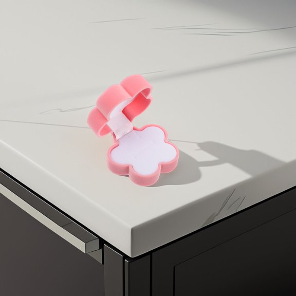 MLINS Floral Proposals Ring Box Ring Packaging Case Elegant Ring Presentation Box Flower Shaped Keepsake Box for Weddings Special Events