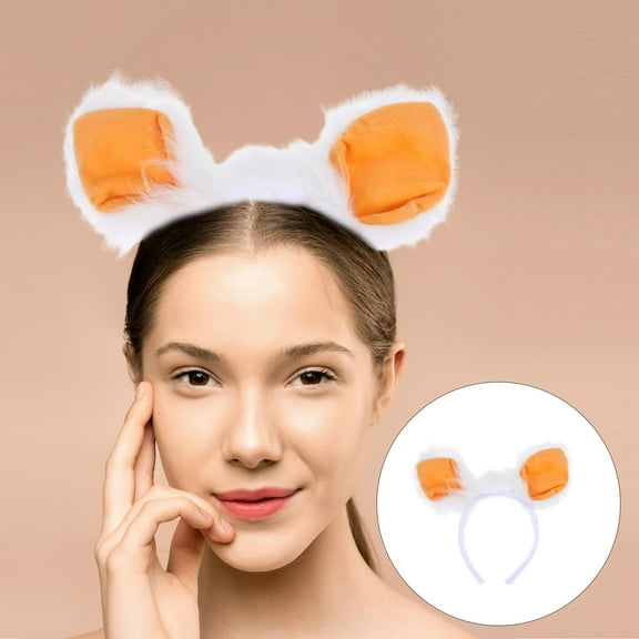 MLINS Fluffy Lamb Ears Headband For Soft Sheep Ears Headwear Lovely Headdress For Halloween Performance And Cute Costume Cosplay Accessories
