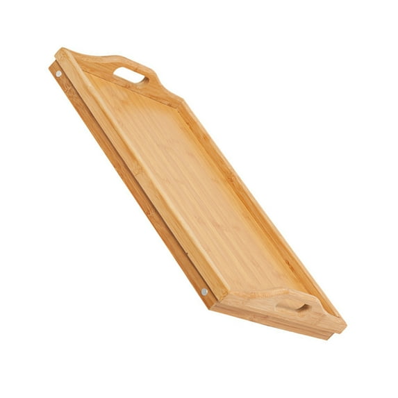 YUYUETIME Foldable Bamboo Desk Rectangular Eating Trays for Bedroom 1Set 20.04X12.18X10.61in