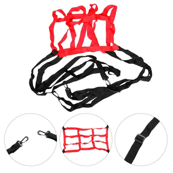 MLINS Football Nets for Indoor Use Gifts Footballers Men Soccer Netting Rebounder Man Red