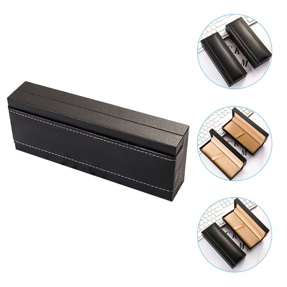 Milisten Pen Boxes Pen Box Black Pu 1Pcs For Anniversary Celebrations