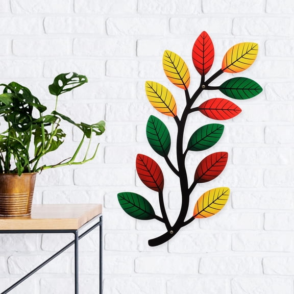 DINHEAROM 1Set Iron Branch Wall Sculpture Metal Pendant for Creative Home Wall Decoration