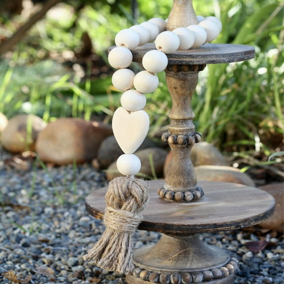 MLINS  Garland Wooden Bead Wall Hanging Home Crafts Rustic Decor