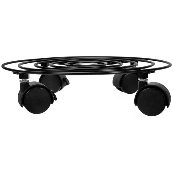 MLINS  Gas Tank Base Propane Holder with Wheels Outdoor Canisters Black