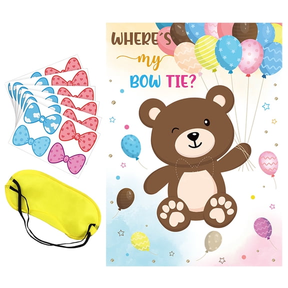 MLINS Gender Reveal Cake Game Decoration Card Shower Decorations