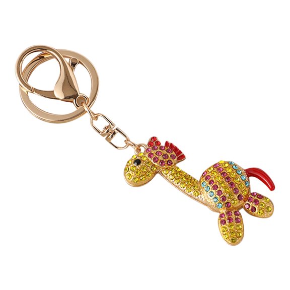 HEALEEP Keychain Pendant Giraffe Shape Multi Colored Zinc Alloy 1Pack