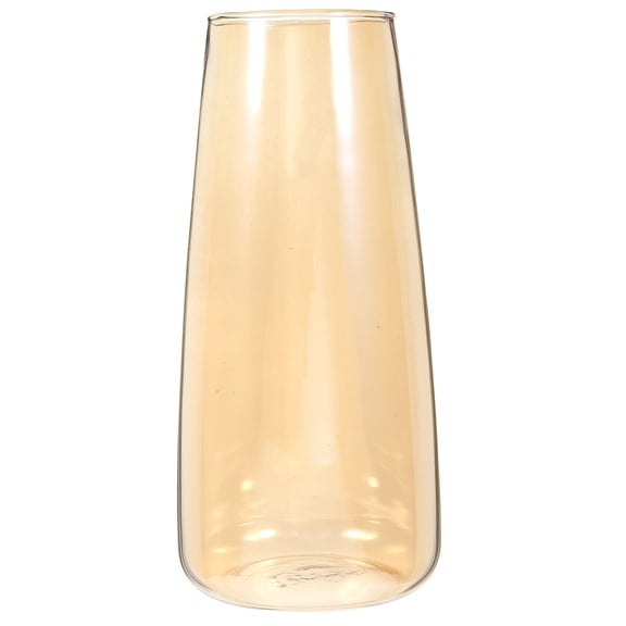 YUYUETIME 1Pc Transparent Glass Vase for Flower Arrangement with Smooth Lines and Chic Style