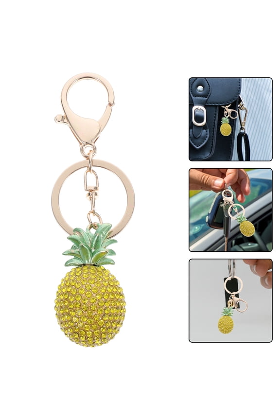 Glowing Fruit Keychain Decorations Bag Charms Keychains Pineapple