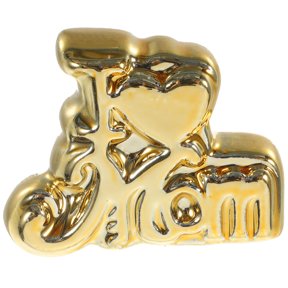 MLINS Golden Ceramic Tabletop Sign for Decoration Use Luxurious Plating Compact Size 3.5 x 4.7 inches