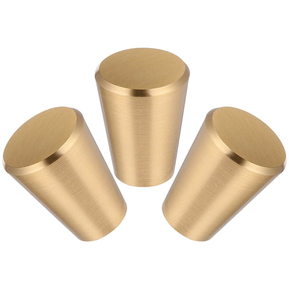 MLINS Golden Copper Drawer Pulls for Home Use Easy to Install on Cabinets Dressers Closets 3 pcs Single Hole Knobs