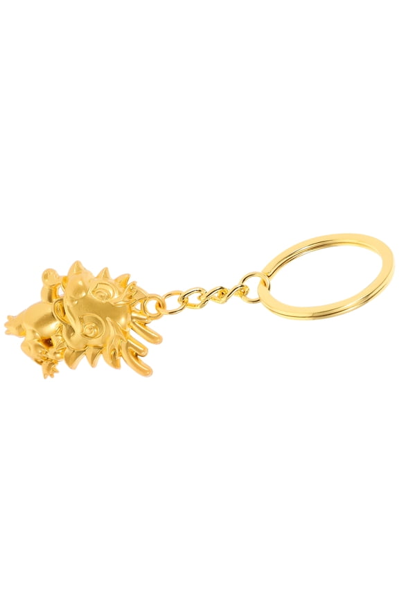 Golden Dragon Keychain with Sturdy Metal Material for Home Decoration and New Year Gifts