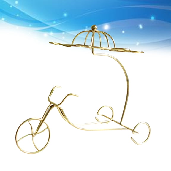 MLINS Golden Iron Wine Rack for Holding Bottles Creative Design Fashionable Home Decoration Bar Accessory 7.87 Inches