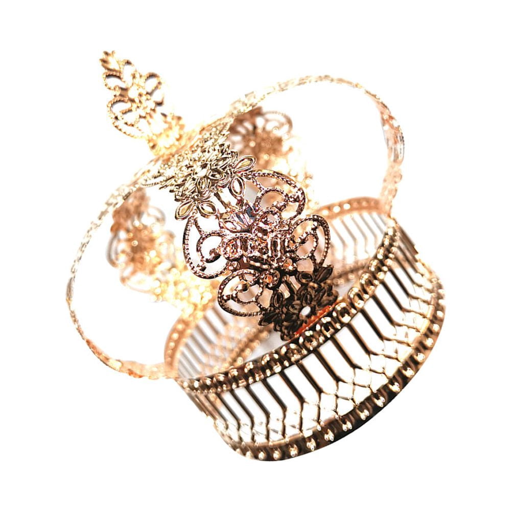MLINS Golden Metal Cake Crown Topper for Decoration Ideal for Bridal ...