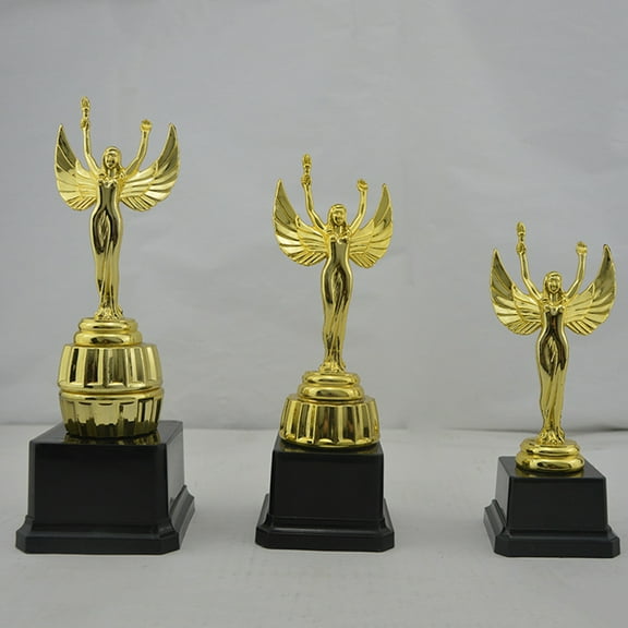 MLINS Golden Plastic Goddess Statue for Awarding Small Trophy Creative Competition Prize 6.5 Inches