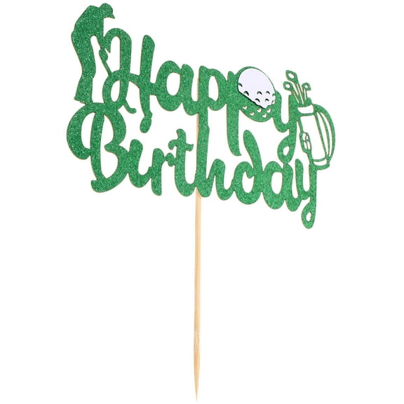 MLINS Golf Cake Toppers for Men Decorations for Birthday Cakes and Cupcakes 5pcs