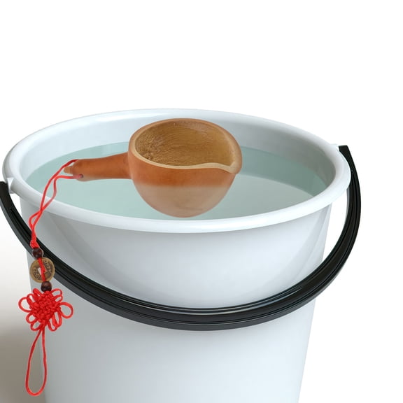 FONWILYO Portable Thickened Gourd Water Ladle for Home Use with Wear Resistant Material