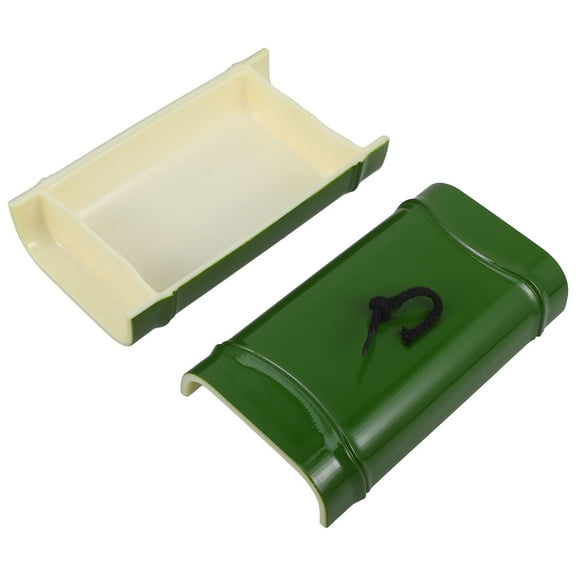 MLINS Green Reusable ABS Sushi Serving Tray for Storage Lightweight and Safe Material 7 Inch