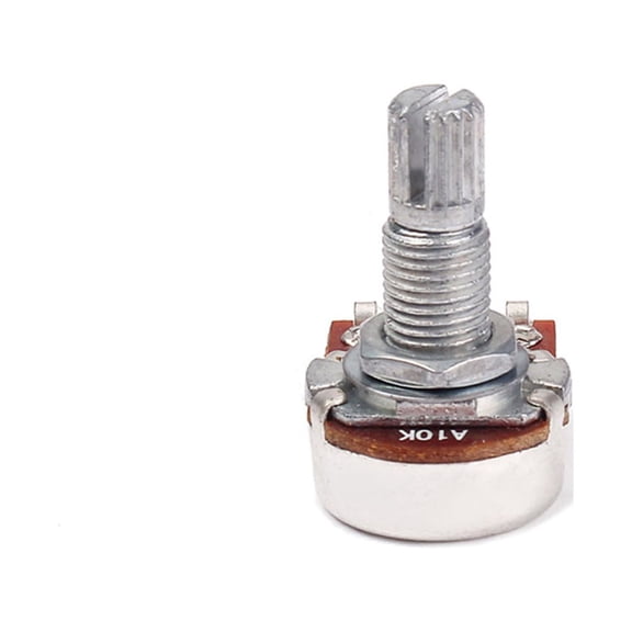 MLINS Guitar Accessory A10K Mini Long Knurled Split Shaft Curved Pot Guitar Potentiometers Shaft Volume and Tone Controls